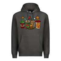 Charcoal Heather Mexican coffee cups Mexico Premium Hoodie - HowdyJamesFarm