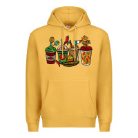 Mustard Mexican coffee cups Mexico Premium Hoodie - HowdyJamesFarm