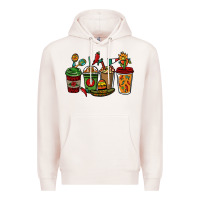 Pale Pink Mexican coffee cups Mexico Premium Hoodie - HowdyJamesFarm