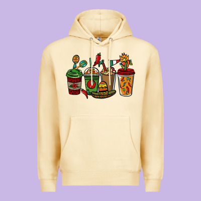 Mexican Coffee Cups Mexico Premium Hoodie Designed By Howdyjamesfarm