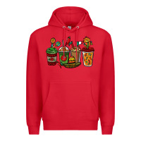 Red Mexican coffee cups Mexico Premium Hoodie - HowdyJamesFarm