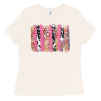 Bone v.d cow and lotus brushstrock Ladies Tee - AdoDesignShop