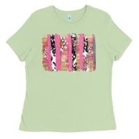 Matcha v.d cow and lotus brushstrock Ladies Tee - AdoDesignShop