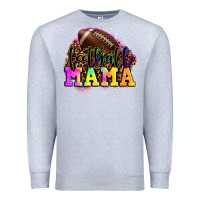 Heather Grey football mama Premium Sweatshirt - OliviaCreatesArt