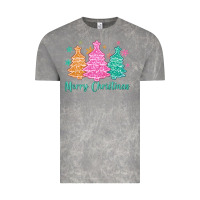 Cloud Rock merry christmas glitter trees Vintage Tee - MaliasSmallBusiness