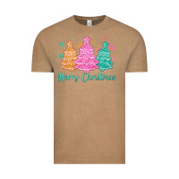 Vintage Coffee merry christmas glitter trees Vintage Tee - MaliasSmallBusiness