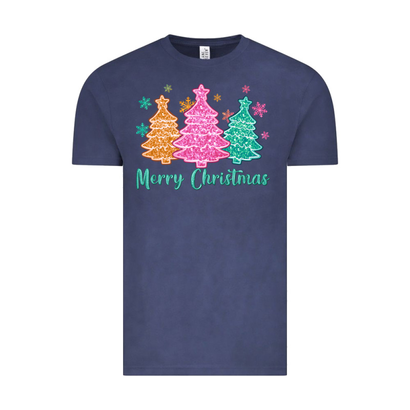 Merry Christmas Glitter Trees Vintage Tee by MaliasSmallBusiness | Teevron