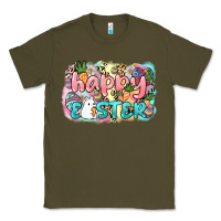 Army Green Happy Easter Classic Tee - NancyCooperArtShop