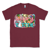 Burgundy Happy Easter Classic Tee - NancyCooperArtShop