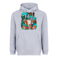 Heather Grey Girl Mom Cow Flowers Heavyweight Hoodie - CowCowDesign