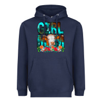 Navy Girl Mom Cow Flowers Heavyweight Hoodie - CowCowDesign