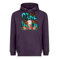 Plum Girl Mom Cow Flowers Heavyweight Hoodie - CowCowDesign