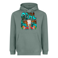 Sage Girl Mom Cow Flowers Heavyweight Hoodie - CowCowDesign