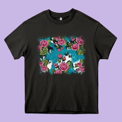 V.drose Glitter Cowhide Heavy Core Tee Designed By Adodesignshop