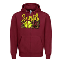 Burgundy 2023 senior Softball Zipper Hoodie - HowdyJamesFarm