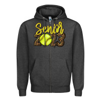 Charcoal Heather 2023 senior Softball Zipper Hoodie - HowdyJamesFarm