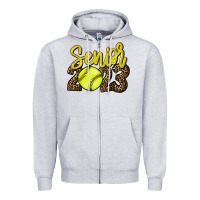 Heather Grey 2023 senior Softball Zipper Hoodie - HowdyJamesFarm