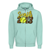 Seafoam 2023 senior Softball Zipper Hoodie - HowdyJamesFarm