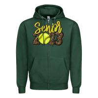 Sports Green 2023 senior Softball Zipper Hoodie - HowdyJamesFarm