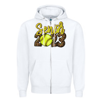 White 2023 senior Softball Zipper Hoodie - HowdyJamesFarm