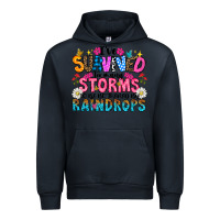 Navy ive survived too many storms to be thered by raind Urban Hoodie - CowhideDigitalArt