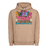 Pigment Burro ive survived too many storms to be thered by raind Urban Hoodie - CowhideDigitalArt