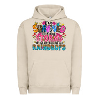 Pigment French Oak ive survived too many storms to be thered by raind Urban Hoodie - CowhideDigitalArt