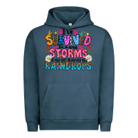 Pigment Midnight Navy ive survived too many storms to be thered by raind Urban Hoodie - CowhideDigitalArt