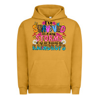 Pigment Peanut Butter ive survived too many storms to be thered by raind Urban Hoodie - CowhideDigitalArt