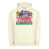 Pigment Pistachio ive survived too many storms to be thered by raind Urban Hoodie - CowhideDigitalArt