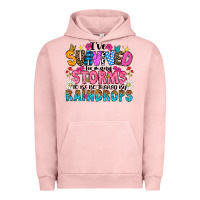 Pigment Salmon ive survived too many storms to be thered by raind Urban Hoodie - CowhideDigitalArt