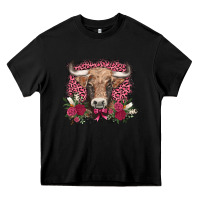 Black v.d. cow and roses Heavy Core Tee - AdoDesignShop