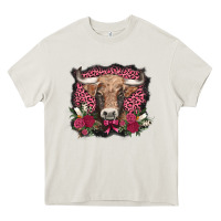 Cream v.d. cow and roses Heavy Core Tee - AdoDesignShop