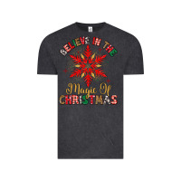 Vintage Black believe in the magic of christmas Vintage Tee - MaliasSmallBusiness