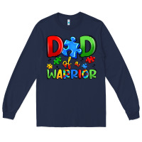 Navy dad of a warrior Long Sleeve Tee - Artiststas