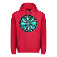 Cardinal turquoise gemstone Premium Hoodie - JahusDesignShop
