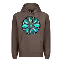 Coffee turquoise gemstone Premium Hoodie - JahusDesignShop