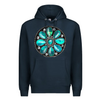 Navy turquoise gemstone Premium Hoodie - JahusDesignShop