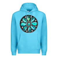Ocean Blue turquoise gemstone Premium Hoodie - JahusDesignShop