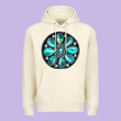 Turquoise Gemstone Premium Hoodie Designed By Jahusdesignshop