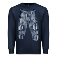 Navy football padded pant fa element Premium Sweatshirt - FaDigitalArtStudio