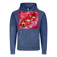Vintage Denim gnomies with food Vintage Hoodie - NancyCooperArtShop