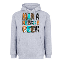 Heather Grey Mama Needs a Beer Heavyweight Hoodie - CowCowDesign