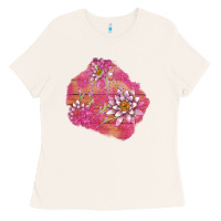 Bone v.d  lavender and lotus patches Ladies Tee - AdoDesignShop