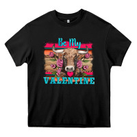 Black be my valentine with cow Heavy Core Tee - AdoDesignShop