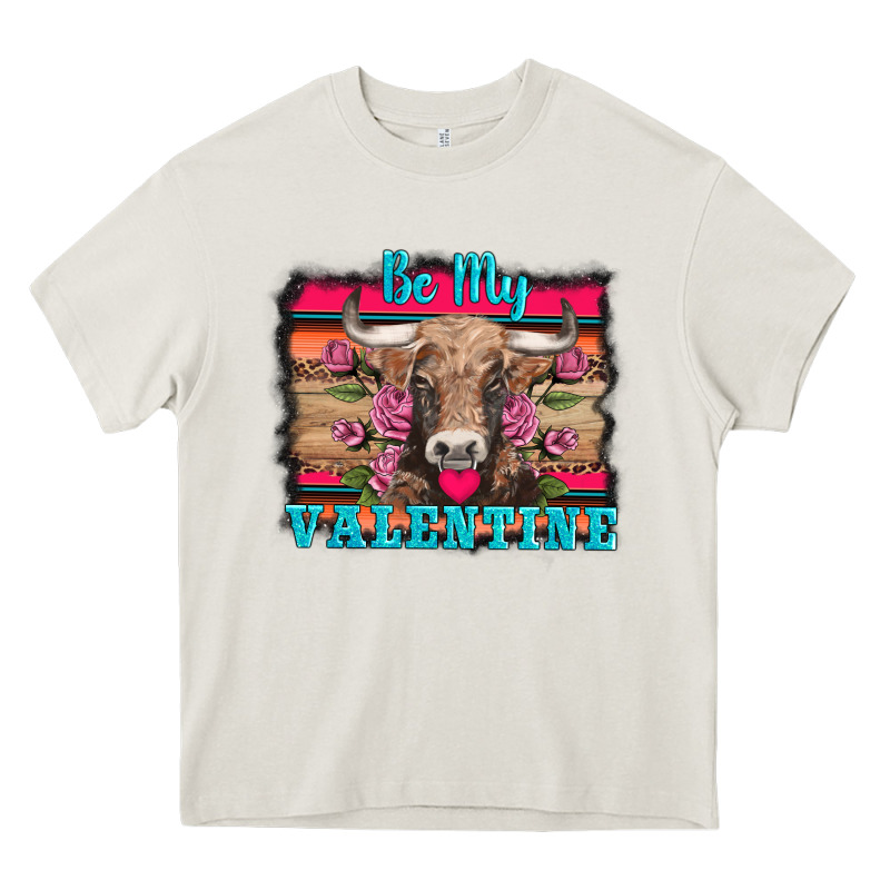 Be My Valentine With Cow Heavy Core Tee by AdoDesignShop | Teevron