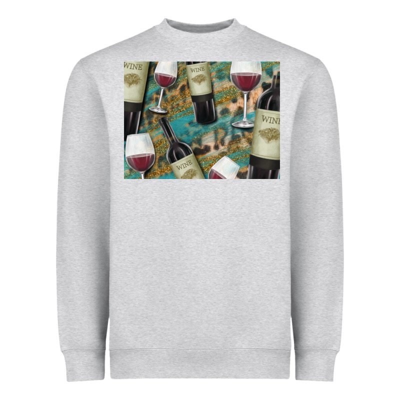 California Wine With Leopard Background Heavyweight Sweatshirt by Bettercallsaul | Teevron