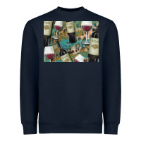 Navy California Wine with Leopard Background Heavyweight Sweatshirt - Bettercallsaul