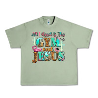 Oil Green all i need is the gym and jesus Urban Heavy Tee - JahusDesignShop