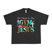 Pigment Black all i need is the gym and jesus Urban Heavy Tee - JahusDesignShop
